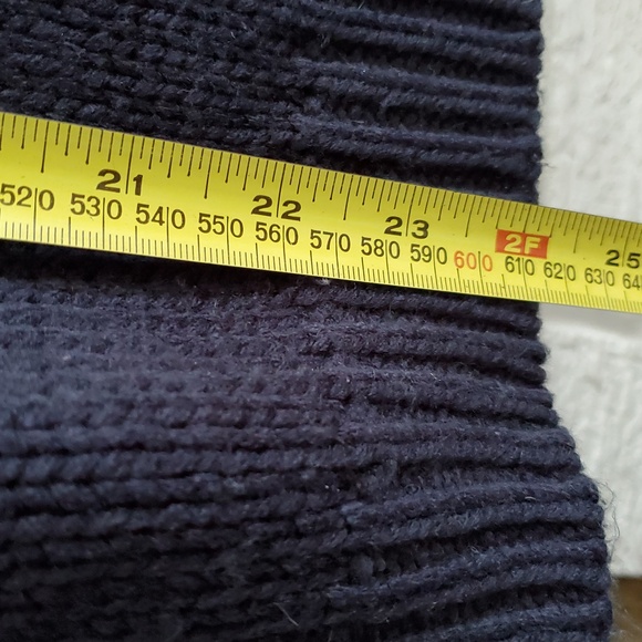 Women's Cliche Couture Navy Blue Linen Blend Sweater Size XS - Picture 6 of 7